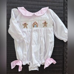 Lillie & Lilah Smocked Christmas Bubble